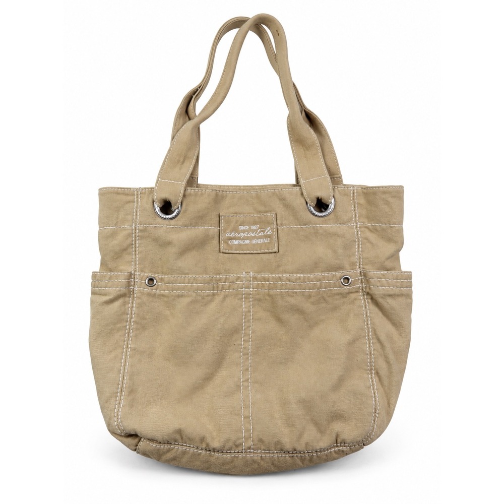 Aeropostale 1987 Vintage Y2K Khaki Utility Canvas Boho Everyday Shoulder Bag